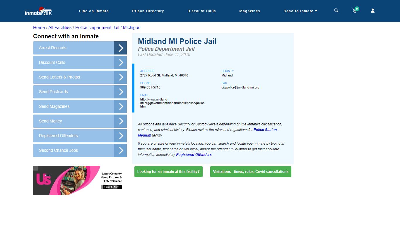 Midland MI Police Jail & Inmate Search - Midland, MI